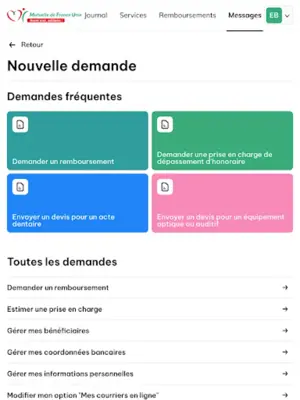 Mutuelle de France Unie android App screenshot 2